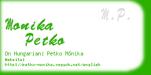 monika petko business card